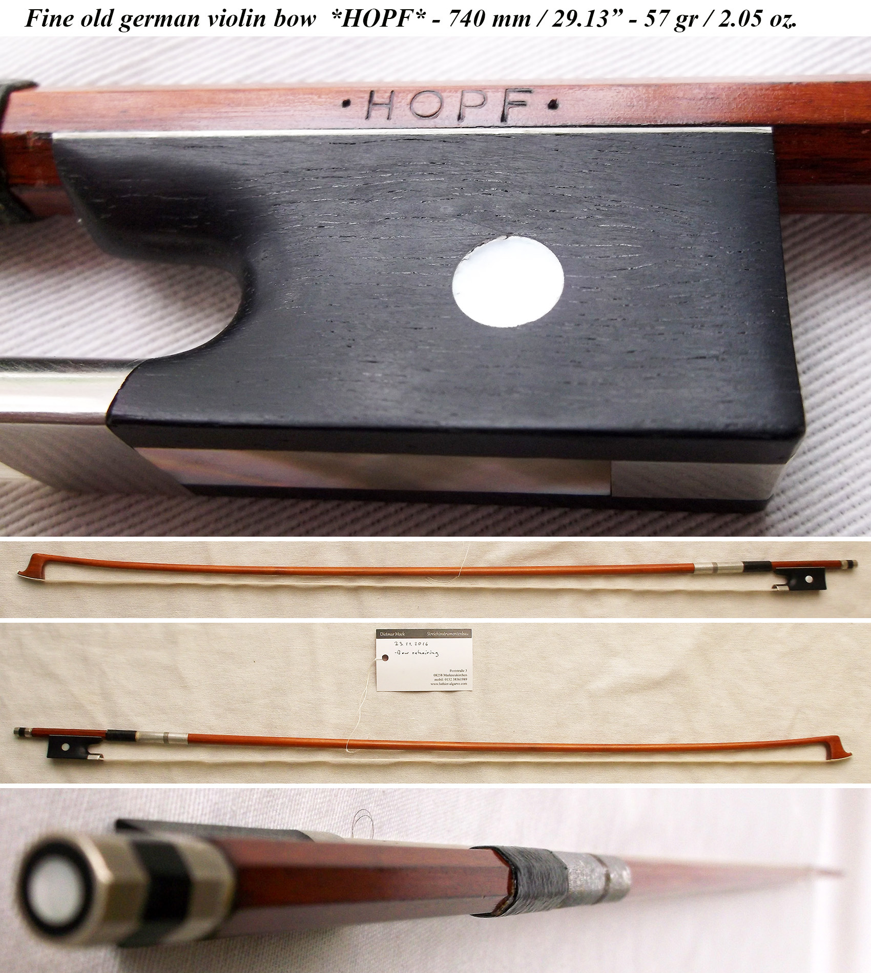 hopf violin bow 901